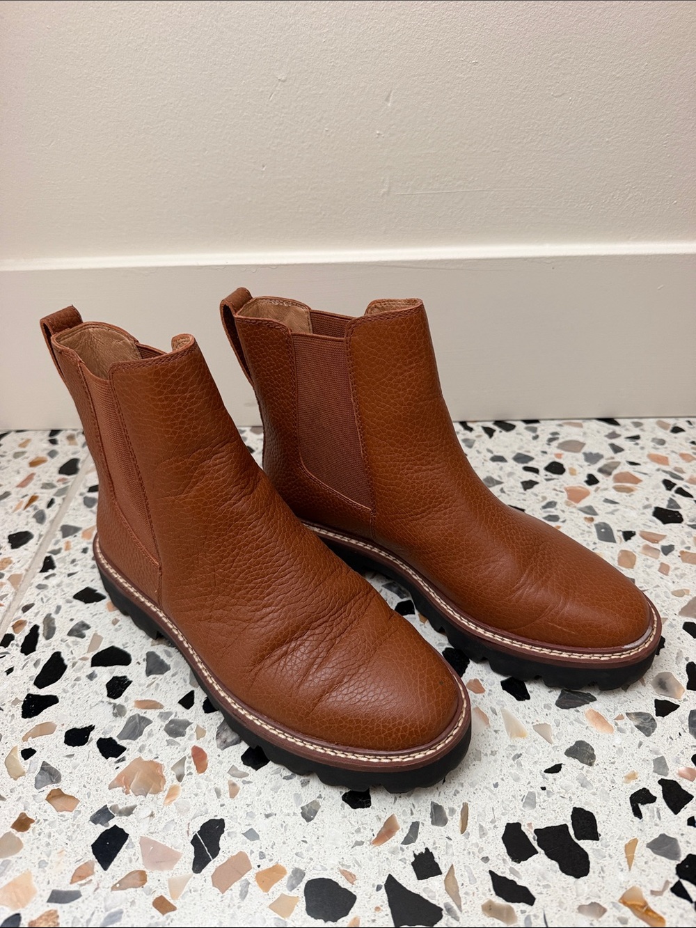 Madewell Brown Leather Chelsea Boots